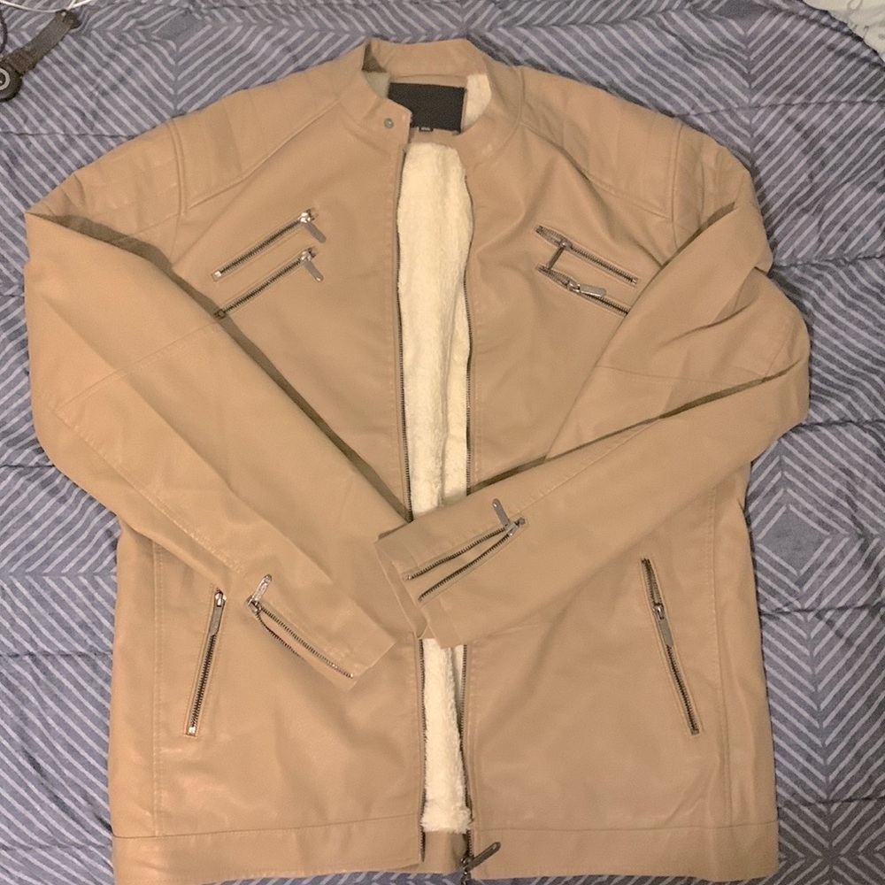 Authentic American Breed Leather/Fur Winter Coat